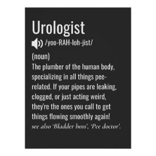 Póster urologista define urologia engraçada