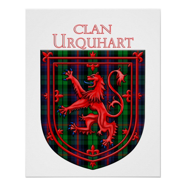 Póster Urquhart Tartan Scottish Plaid Lion Rampant (Frente)