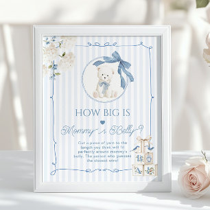 Poster Ursa Chinoiserie Quão grande é a barriga da Mamãe