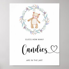 Poster Ursinho adivinhe quantos doces