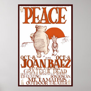 Poster URSINHO BEAR Grateful Dead, Joan Baez Concerto de 