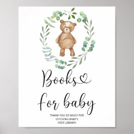 Poster Ursinho de aquarela, livros para bebê