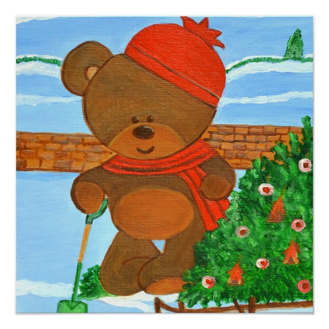 Póster Ursinho de Natal (Frente)
