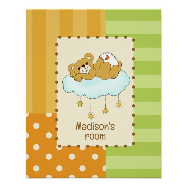 Póster Ursinho do Bear Bear Name (Frente)