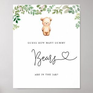 Poster Ursinho Eucalyptus adivinha quantos ursos gengivas