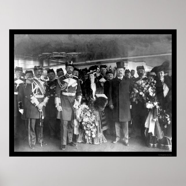 Póster Ursinho Roosevelt e Príncipe Henry 1902 (Frente)