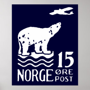 Poster Urso 1925 polar norueguês