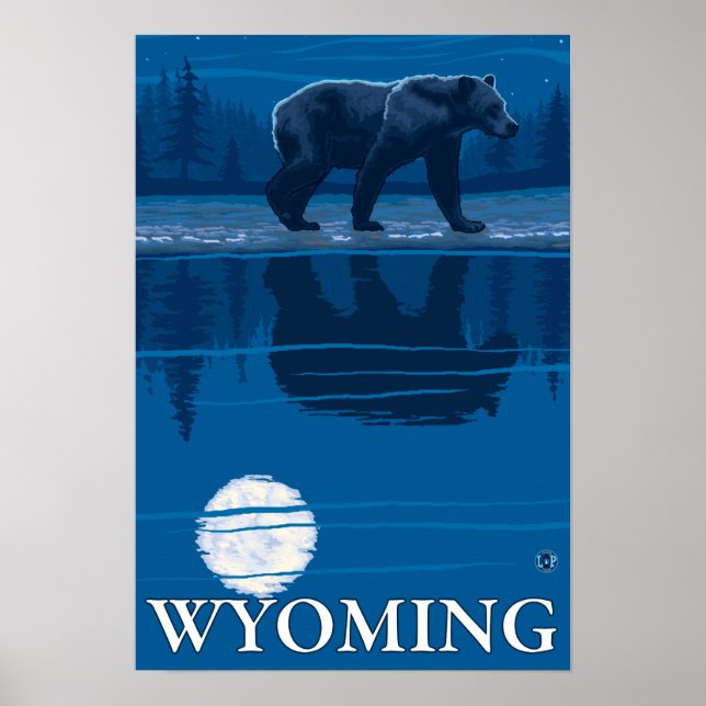 Póster Urso à Lua - Wyoming (Frente)
