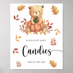 Poster Urso - adivinhem quantos doces