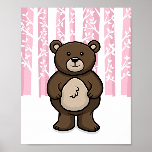 Poster Urso Animal da Floresta (Frente)