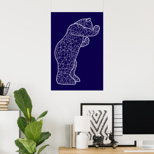 Poster urso azul
