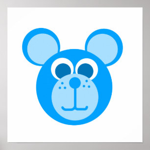 Póster urso azul