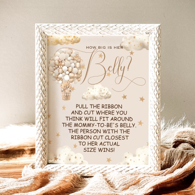 Poster Urso Balões Quão Grande é a Barriga da Mamãe Poste (Criador carregado)