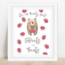 Poster Urso bebê - Doces e doces