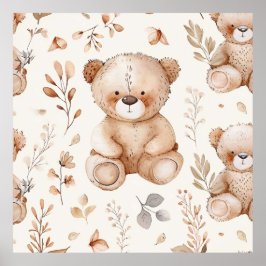 Poster Urso Beige Bonito