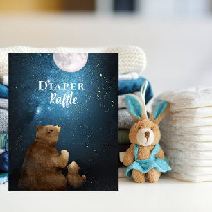 Poster Urso Bonito Sobre A Fralda Da Lua Raffle