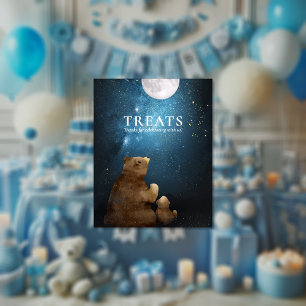 Poster Urso Bonito Sobre Os Tratamentos Da Lua
