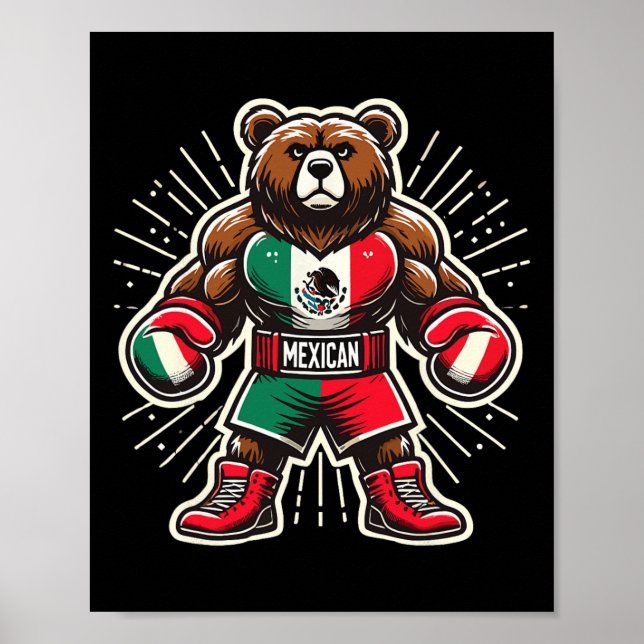 Poster Urso Boxing Mexicano (Frente)