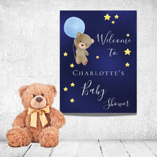 Poster urso chá de fraldas