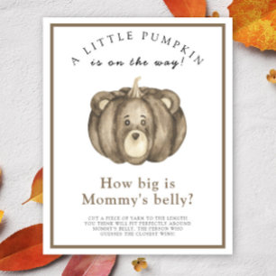 Poster Urso de abóbora Quão grande está a barriga da mamã