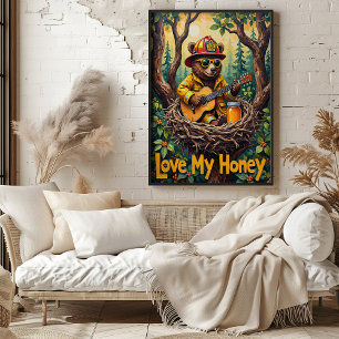 Poster Urso De Árvore: Rocker Encaneado