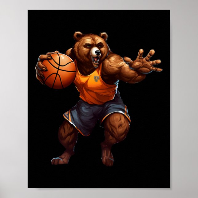Poster Urso de Basquete (Frente)