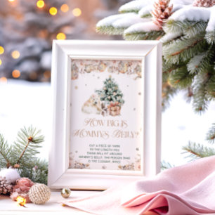 Poster Urso de inverno giro como grande é a barriga de Ma