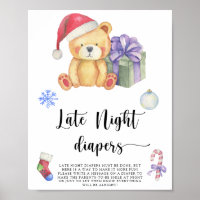 Urso de inverno \ Jogo de fraldas tarde da noite P