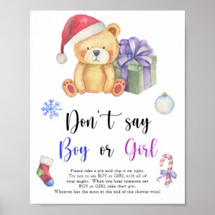 Poster Urso de Inverno - Não diga menino ou menina