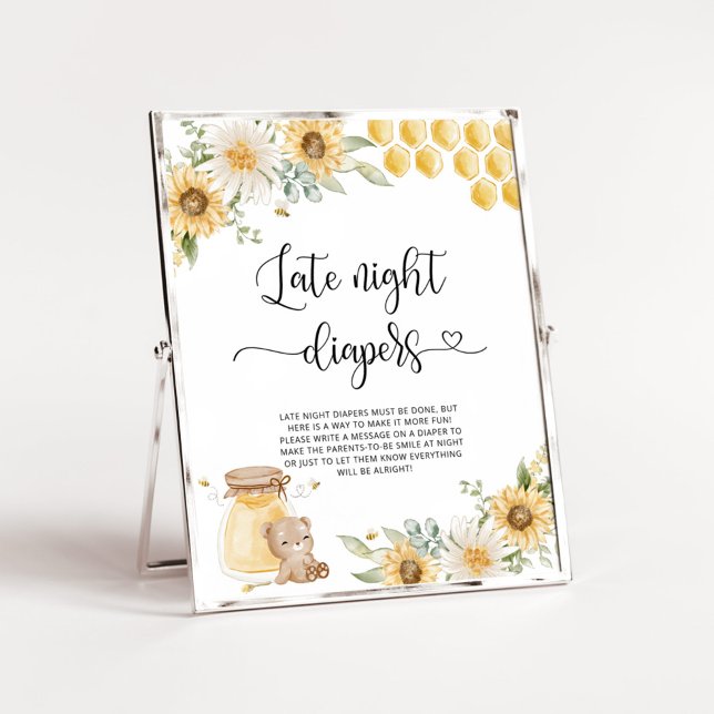 Poster Urso de mel fralda noturno (Criador carregado)