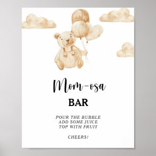 Poster Urso de pelúcia \ Bar Mom-osa Cartaz