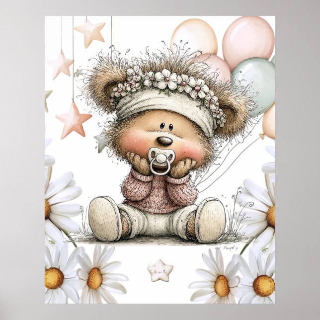 Poster Urso de Pelúcia Caprichoso  (Frente)
