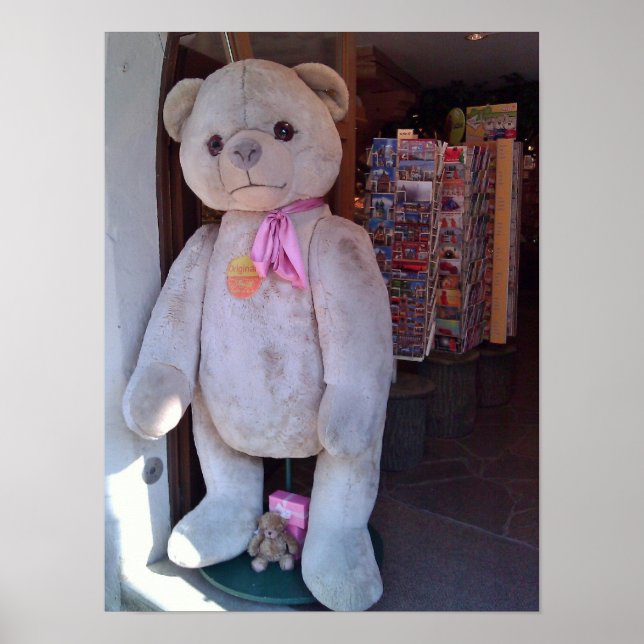 Póster Urso de pelúcia em Rothenburg, Alemanha (Frente)