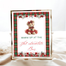 Poster Urso de Pelúcia Esquentar no Bar de Chocolate Quen