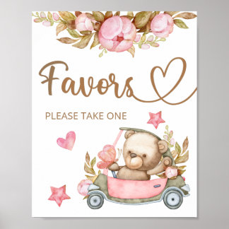 Poster Urso de pelúcia podemos esperar o sinal de "baby F