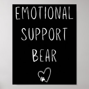 Poster Urso de Suporte Emocional! Abraços de Quebra de Im