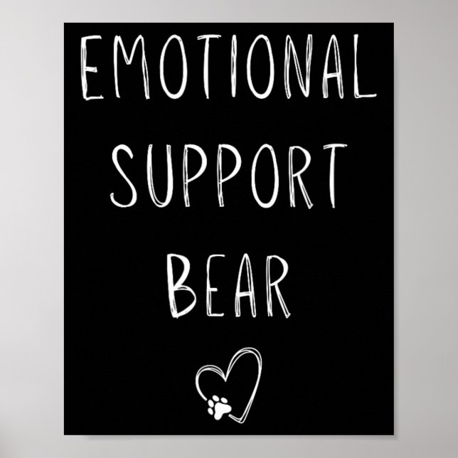 Poster Urso de Suporte Emocional! Abraços de Quebra de Im (Frente)