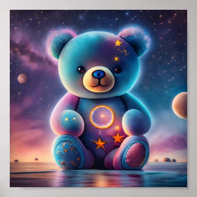 Poster Urso de Teddy Cósmico (Frente)