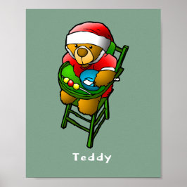 Poster Urso de Teddy de Natal