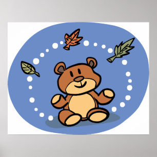 Poster Urso de Teddy de outono