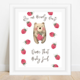Poster Urso - Dê um nome a essa comida bebê