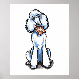 Poster Urso de ursinho branco da caniche padrão