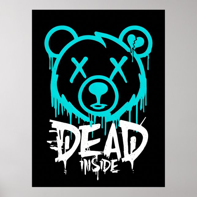 Poster Urso do Grafite do Dentro do morto - Derramando o  (Frente)