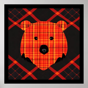 Poster Urso do Livro da Xadrez