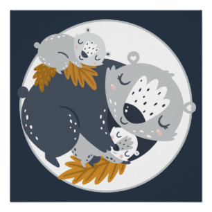 Póster Urso e Cubos Doce