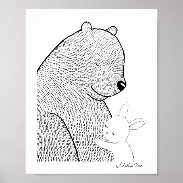 Poster Urso e Floresta Jovem (Frente)