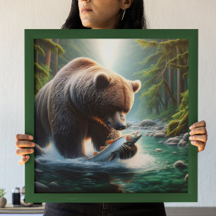 Poster Urso e Peixe: Dança do Rio