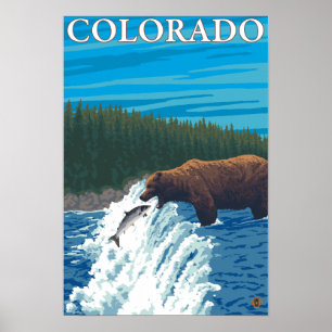 Póster Urso FishingColorado