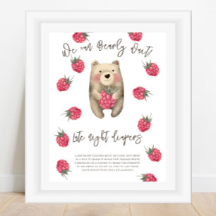 Poster Urso - fraldas noturnas tardias
