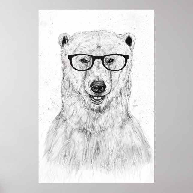Poster urso geek (Frente)